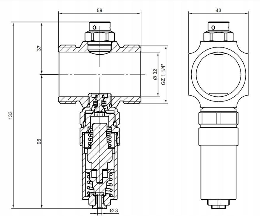 INVENA ZAWÓR ANTYZAMROŻENIOWY 5/4 DO POMP TYPU MONOBLOK PROV