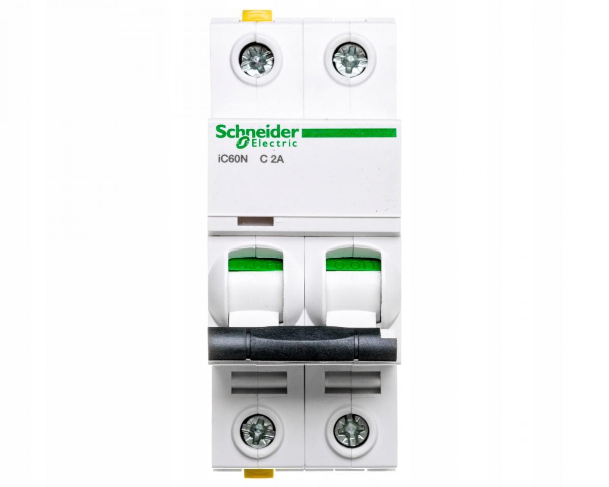 SCHNEIDER ELECTRIC Wyłącznik nadprądowy iC60N-C2-2 C 2A 2-biegunowy