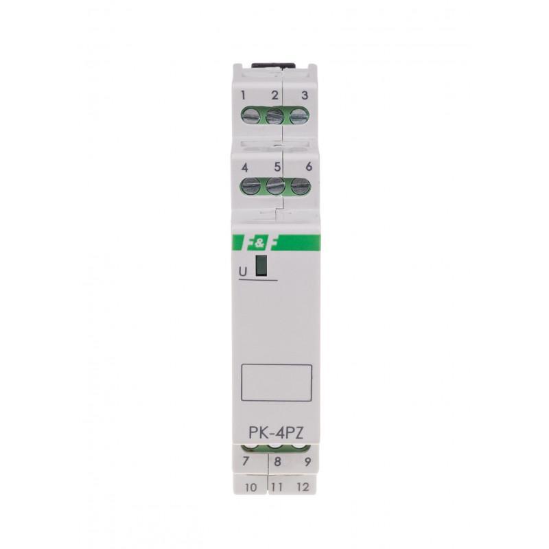 Przekaźnik elektromagnetyczny PK-4PZ 230V AC, styk: 2P I=2x8A, 2Z I=2x8A, 1