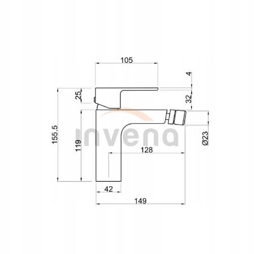 Bateria bidetowa INVENA NYKS CHROM 48h