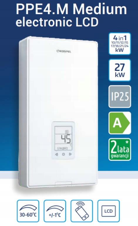 KOSPEL Elektryczny przepływowy podgrzewacz wody PPE4.M Medium-27