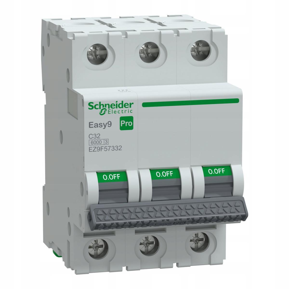Wyłącznik nadprądowy Easy9 Pro EZ9F-C32-3 C 32A 3-biegunowy