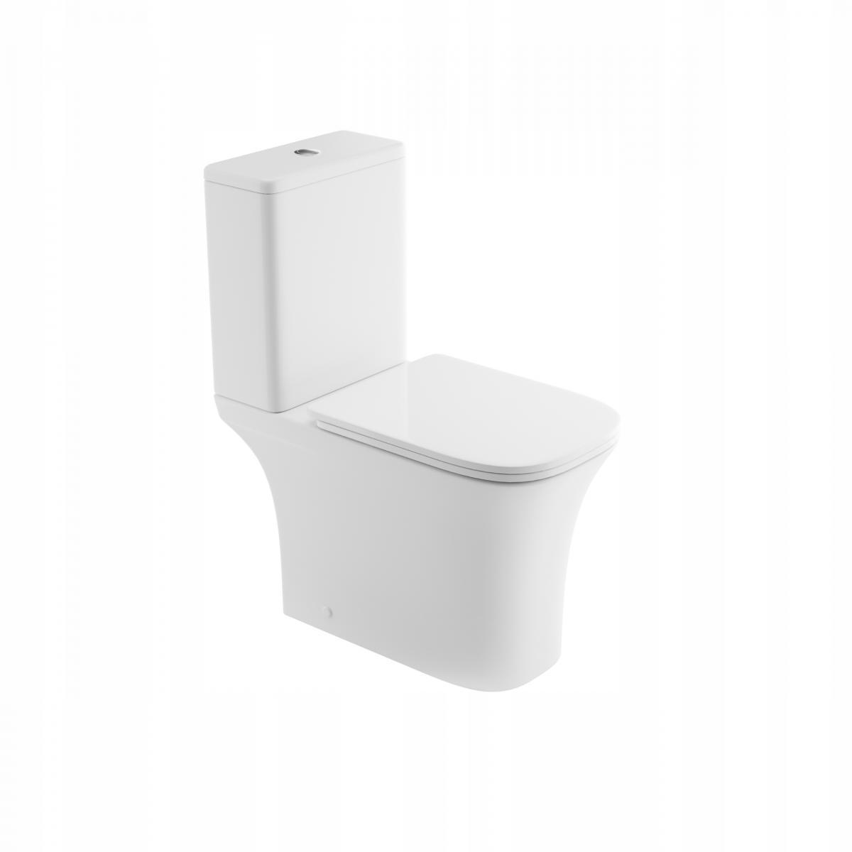 KOMPAKT WC, CLARITY KWADRATOWY, BIAŁY Z DESKĄ WOLNOOPAD.