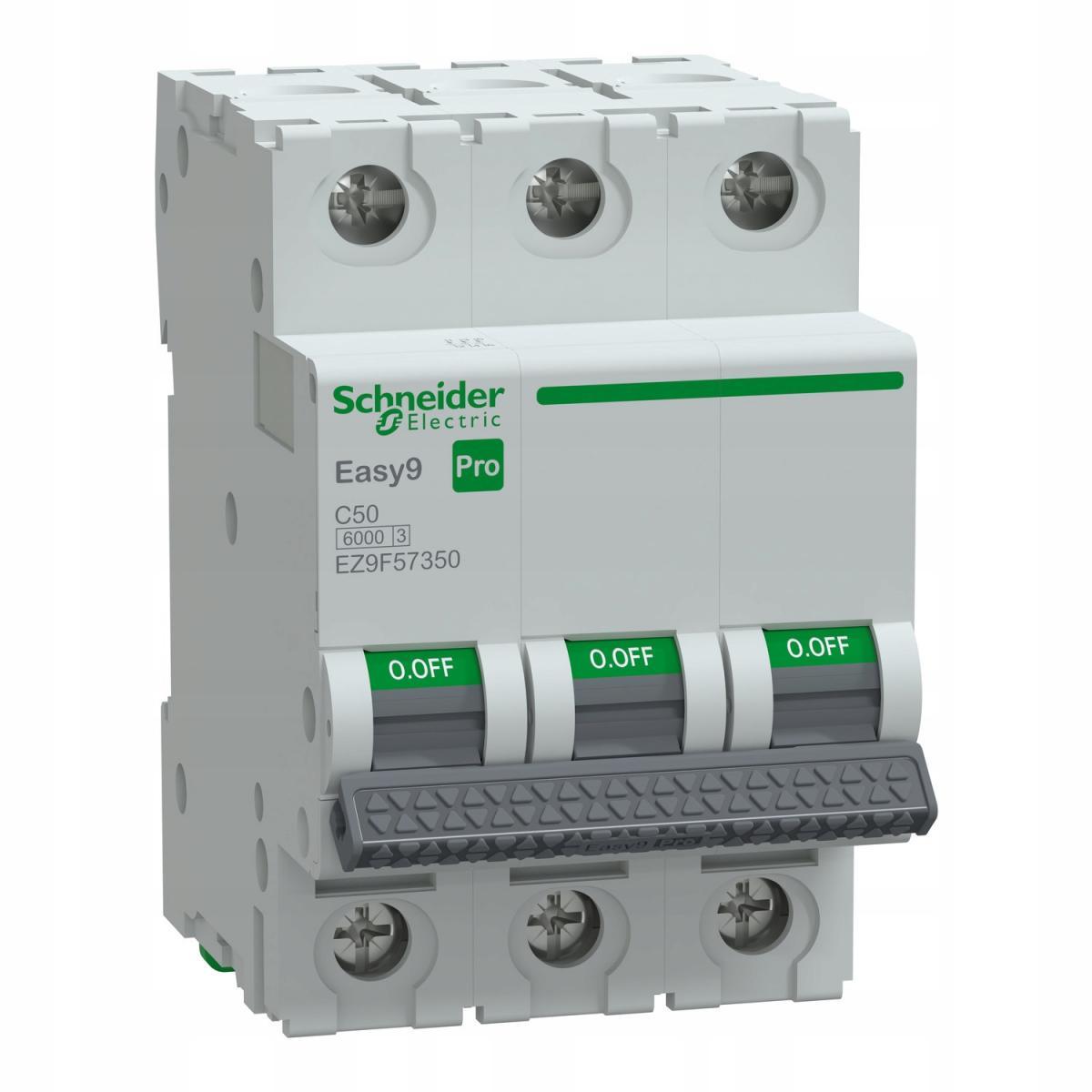 Wyłącznik nadprądowy Easy9 Pro EZ9F-C50-3 C 50A 3-biegunowy