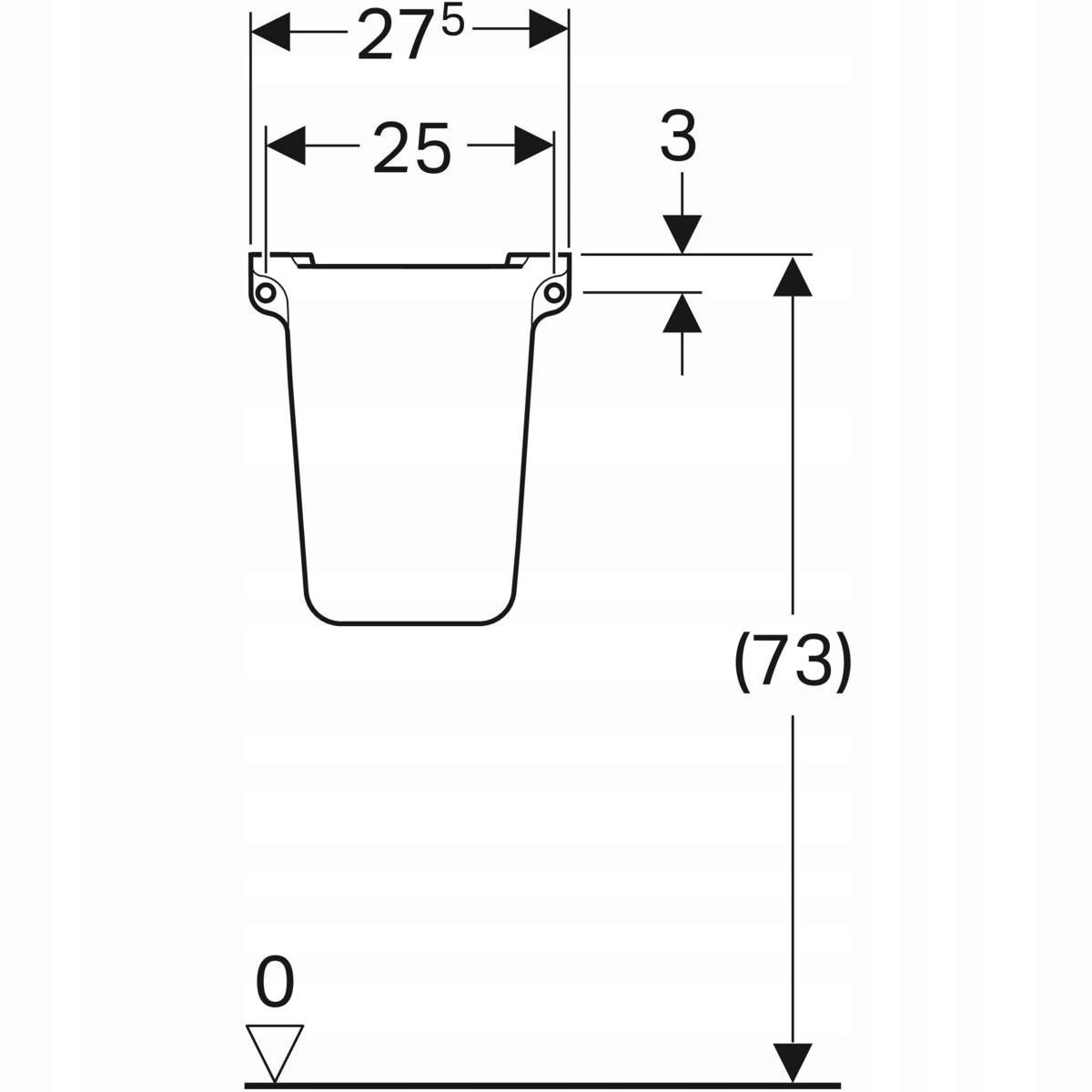 GEBERIT Półpostument Selnova B27.5c, H32.5 cm, T28.5cm