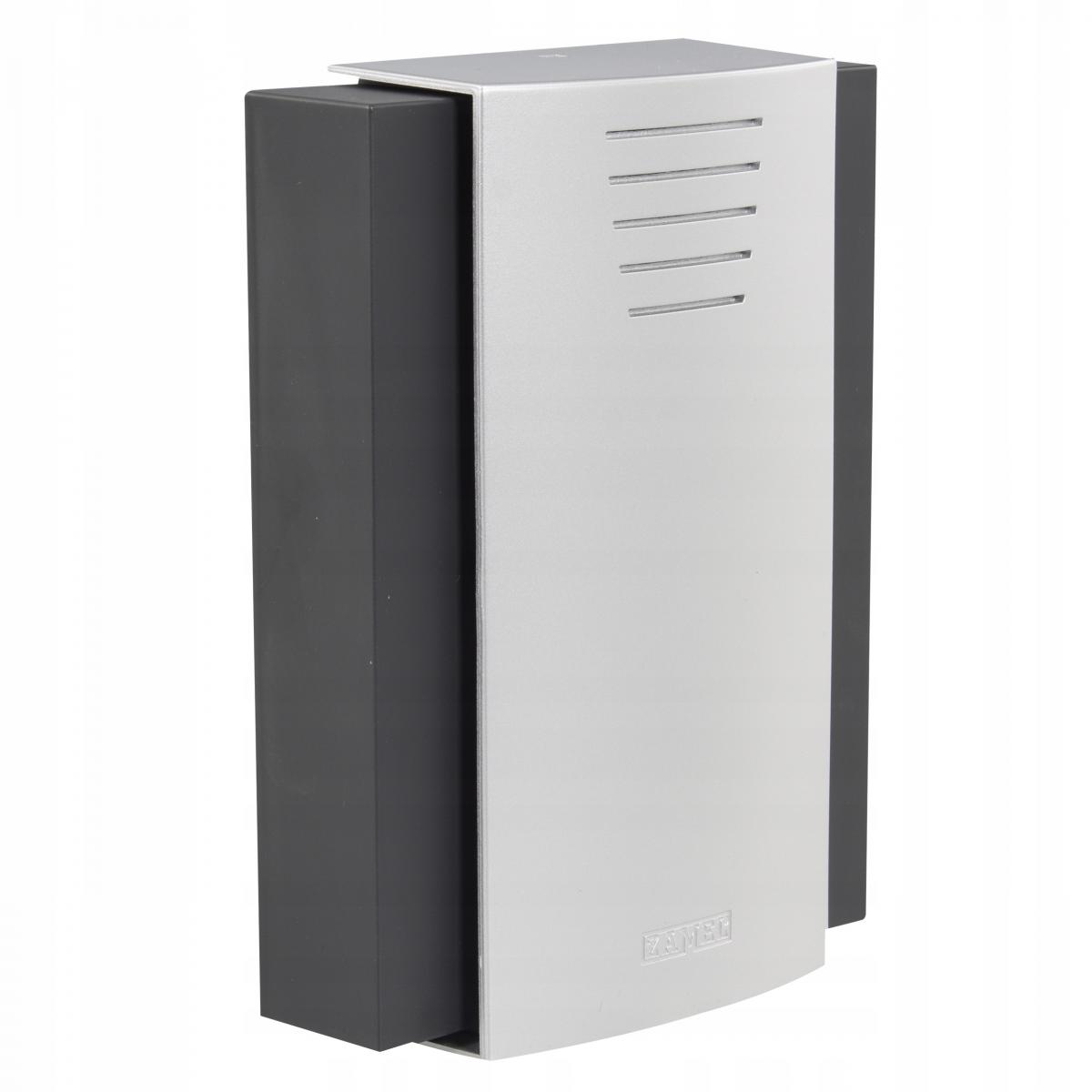 ZAMEL Gong dwutonowy elektromechaniczny Largo, GNS-208 230V, czarno-srebrny