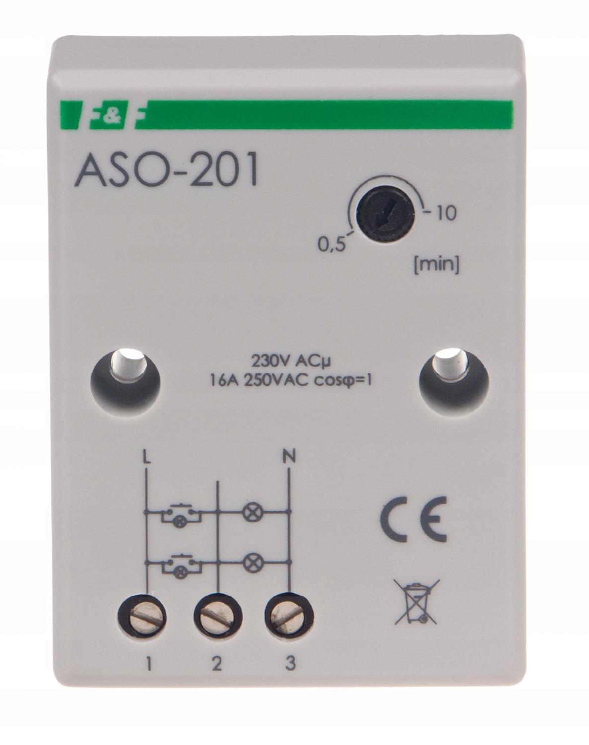 F&F Automat schodowy ASO-201 Un=230V, I=16A, zaciski śrubowe