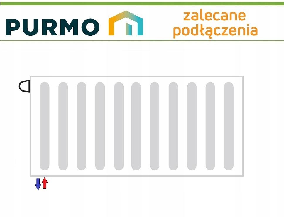 Grzejnik PURMO FCV 22 600x900 PLAN dolny lewy 48h