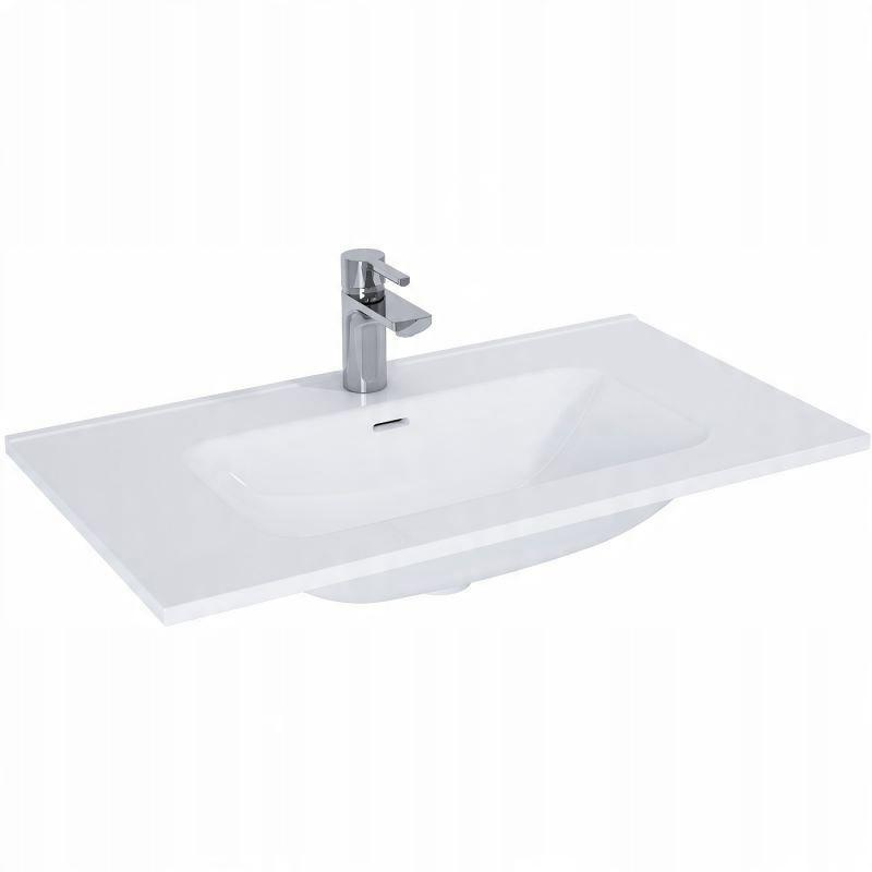 Umywalka meblowa SKAPPA 81x46cm, z/otw., z/przel. Biały ELITA