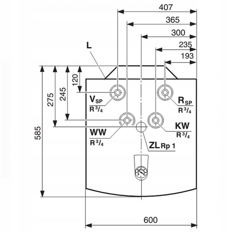 JUNKERS PAKIET Bosch CONDENS Zasobnik WST 120 CW 400 zestaw do szachtu 48h