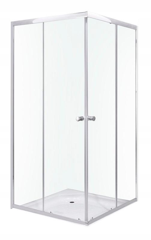 INVENA KABINA NATRYSKOWA KWADRATOWA PARLA 80X80 CHROM SZKŁO CLEAR