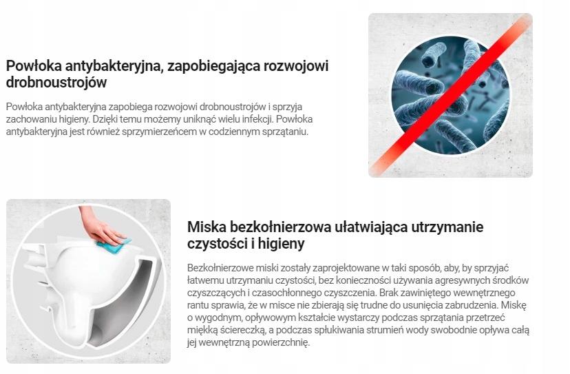 Zestaw WC podtynkowy 6 w 1 Jaśmin, biały + deska + stelaż + przycisk chrom