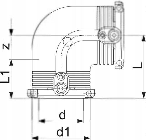 Kolano elektrooporowe 90ST. DN32 PE100, SDR11, PN10 gaz/PN16 woda