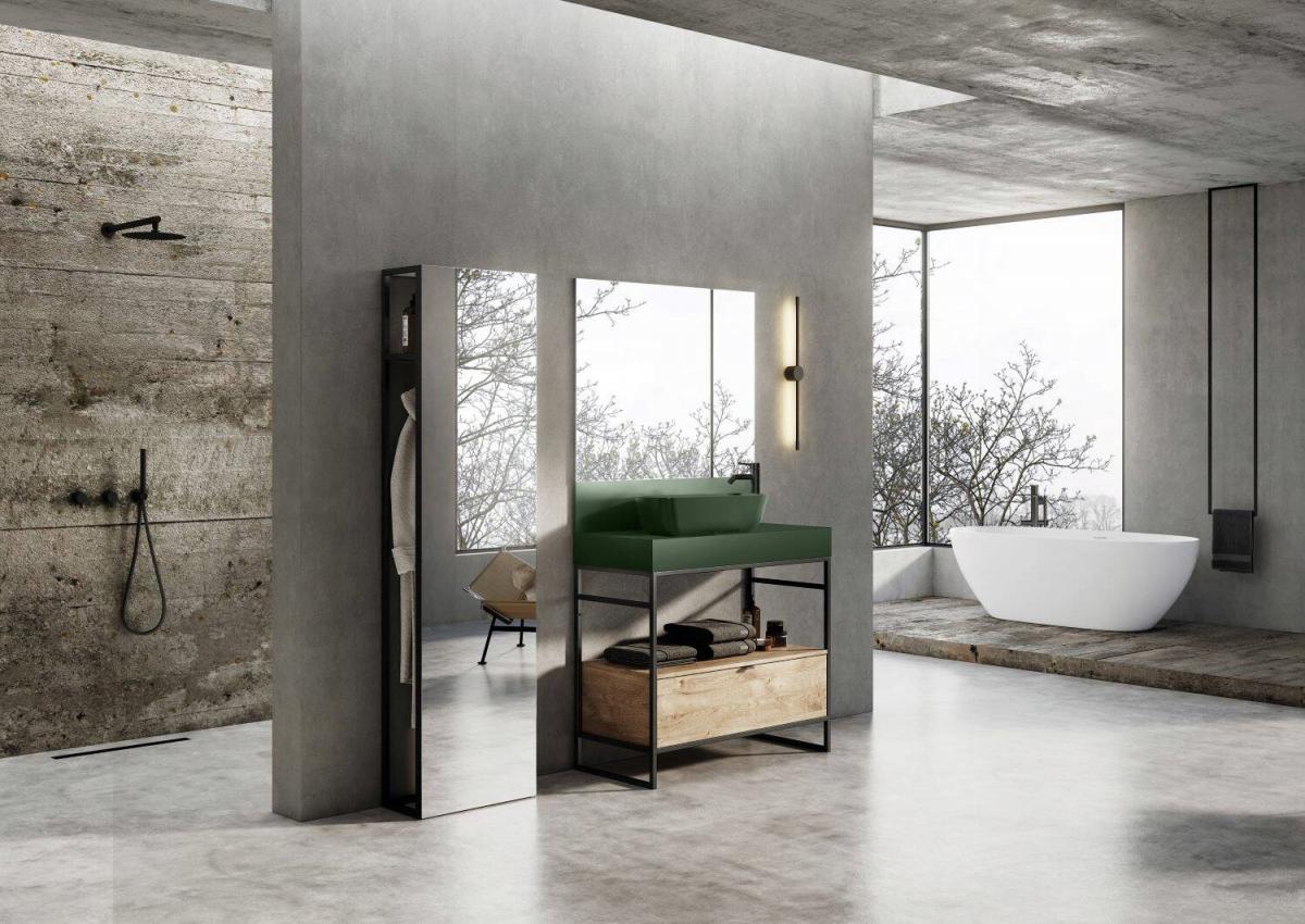 Stelaż do szafki 80 1S 800 x 455 x 810 mm black matt ROCA Indus