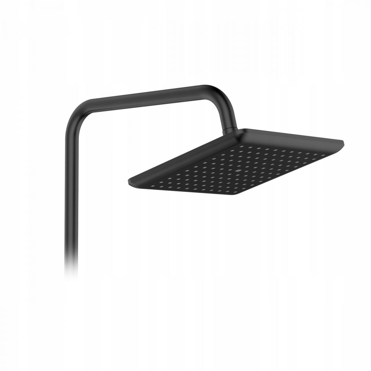 INVENA DESZCZOWNIA Z BATERIĄ NATRYSKOWĄ NERI INVENA TREND CZARNA