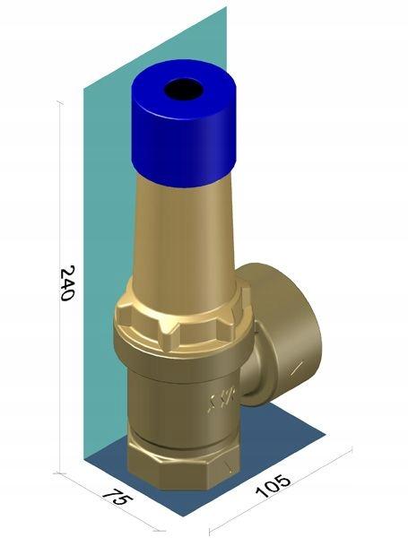 SYR Zawór bezpieczeństwa 2115 G 6/4 cala 6bar mosiądz