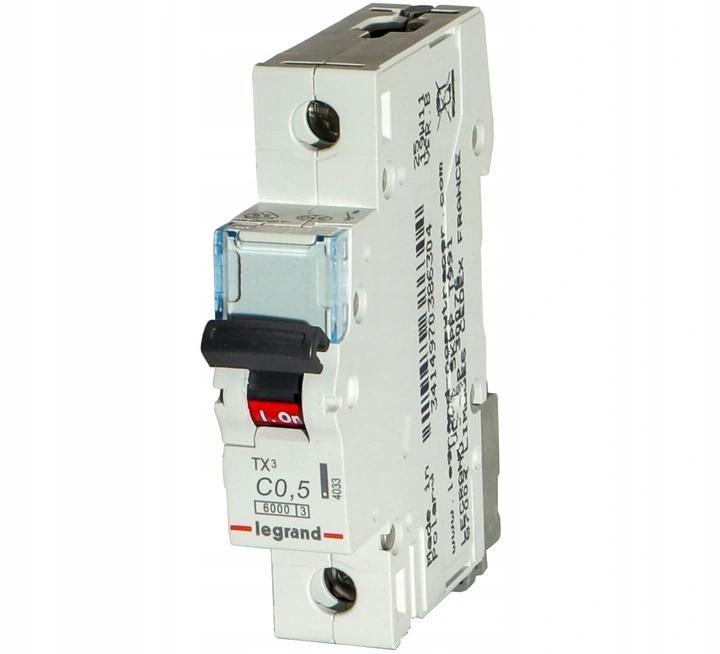 LEGRAND Wyłącznik nadprądowy S 301 1P C 0,5A 6000A TX3