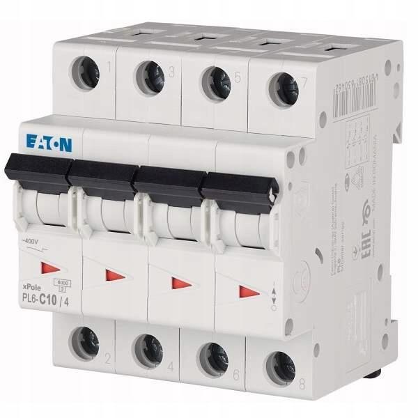 EATON Wyłącznik nadprądowy 6kA PL6-C10/4