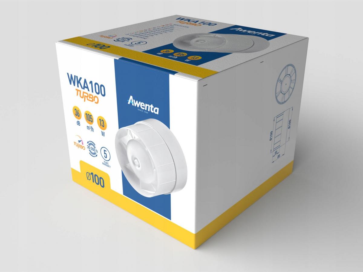 AWENTA Wentylator kanałowyWKA100 - kostka