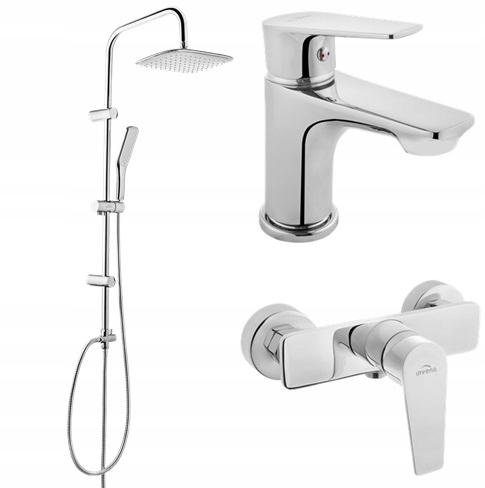 INVENA ZEST PODTYN Z BAT PODTYNK 2F DOKOS, KWADR CHROM, ROZETA