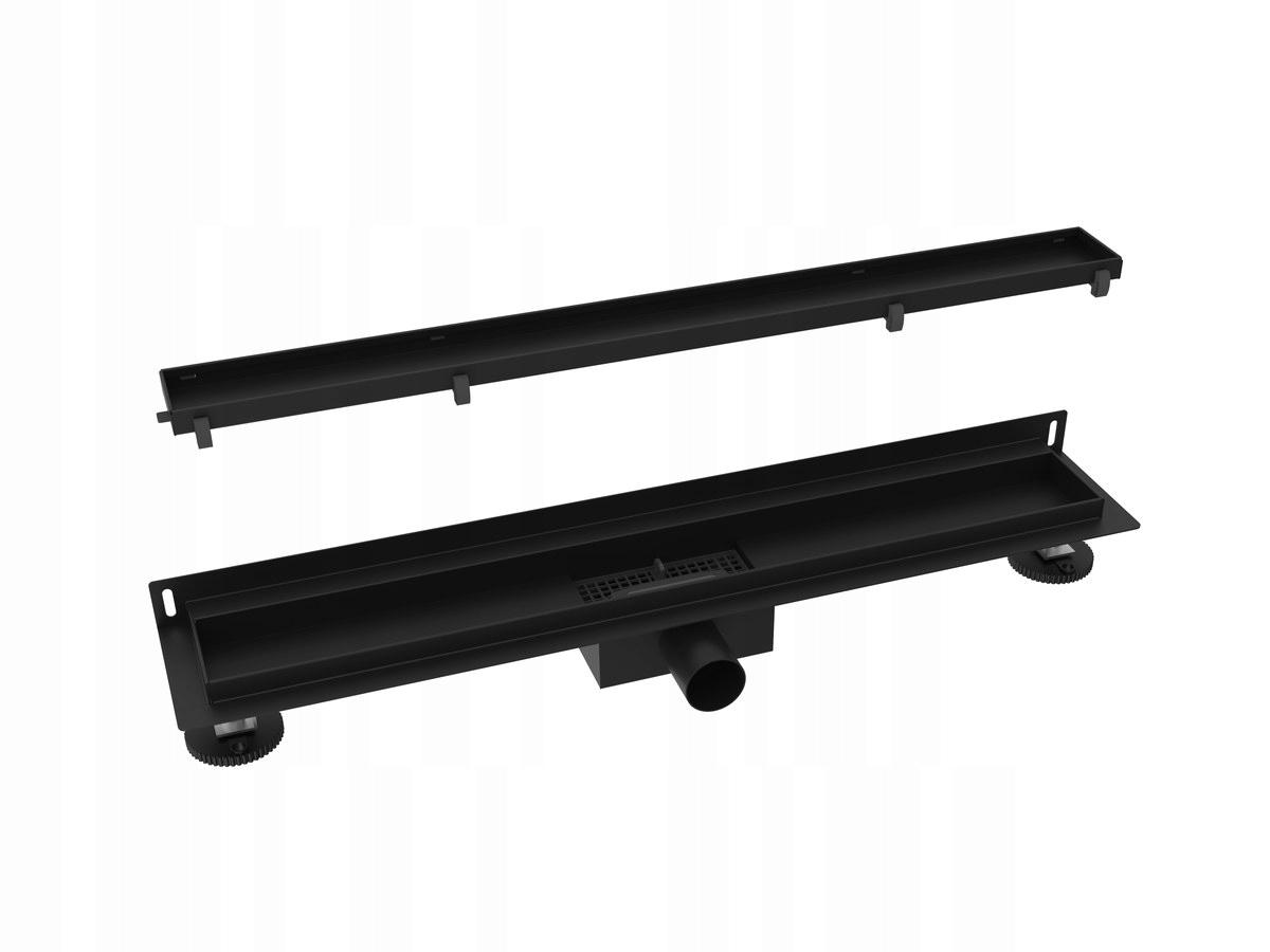 PURUS Odpływ przyścienny WALL 70 Black 2w1