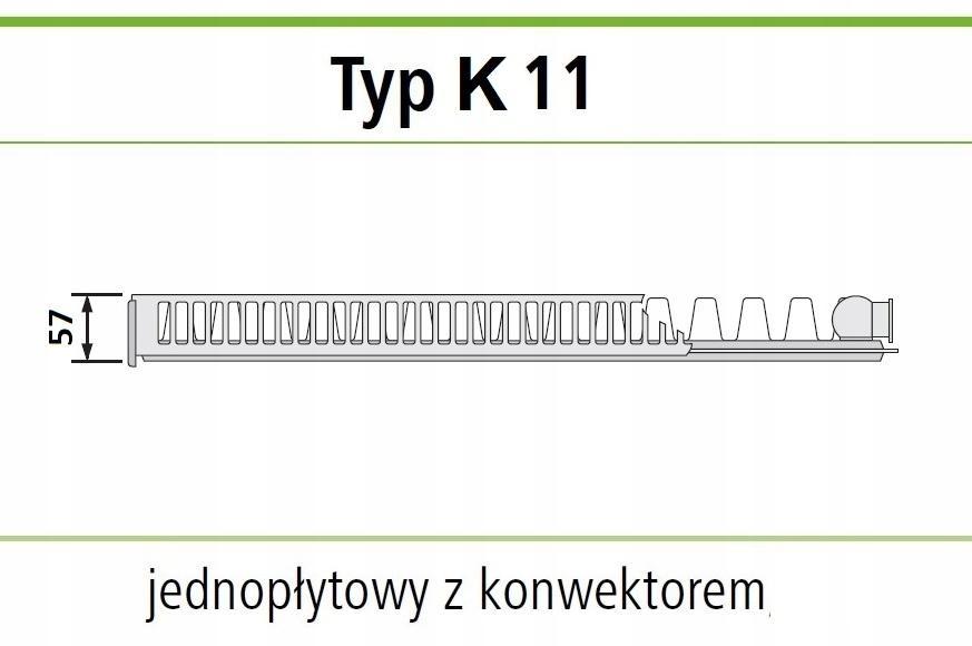 Grzejnik stalowy STELRAD C 11 600x1100 boczny 48h