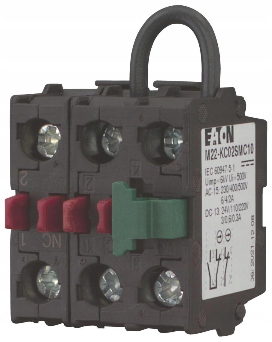 EATON Styk M22-KC02SMC10 z samokontrolą 1Z.2R. mocowany do ścianki tylnej