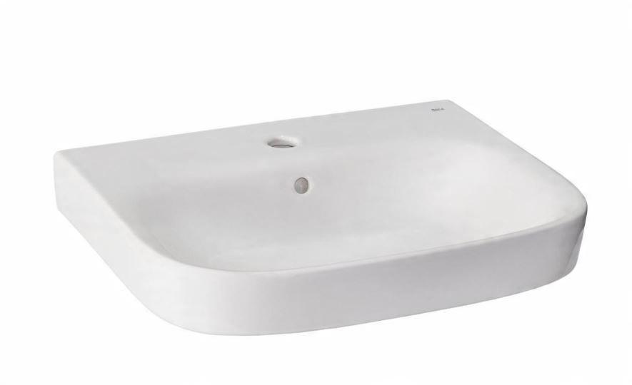 Umywalka ścienna 45x37 cm DEBBAz otw. na baterię.