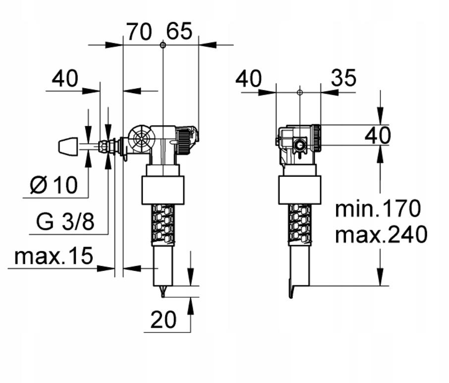 GROHE Zawór do Rapid SL napełniający uniwersalny GROHE