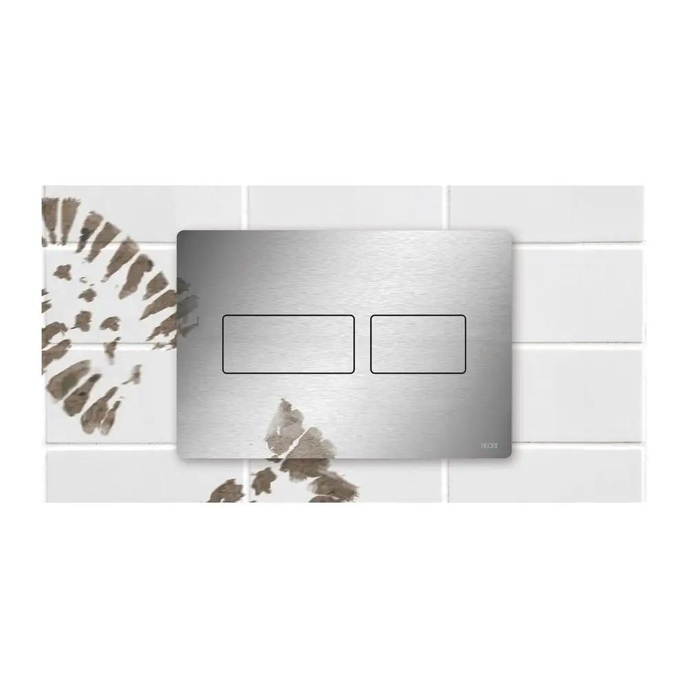 Przycisk spłukujący TECE solid podwójny do WC metal stal nierdzewna szczot