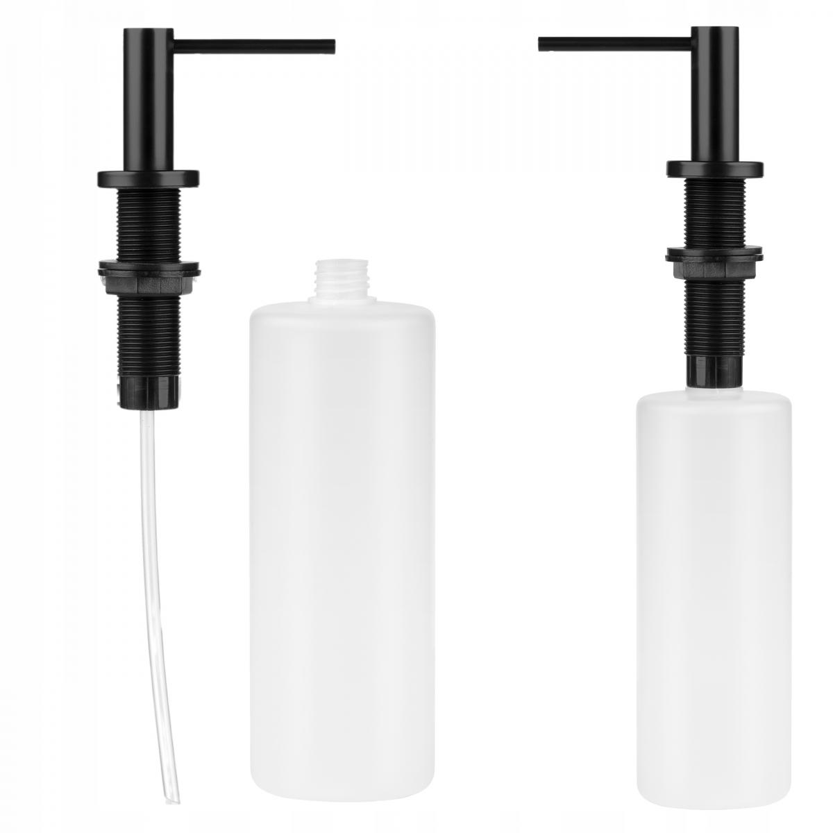 INVENA DOZOWNIK ISSA NA PŁYN DO MYCIA NACZYŃ LUB MYDŁO, KOLOR CZARNY