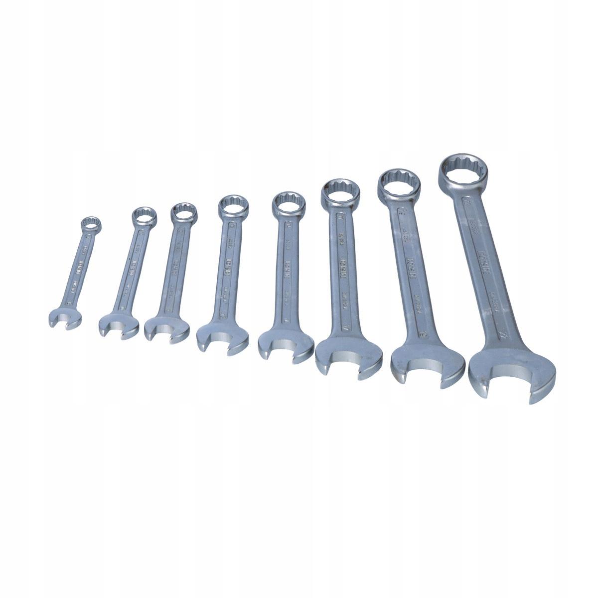 IRONSIDE Zestaw 8 kluczy płaskooczkowych 8-22mm