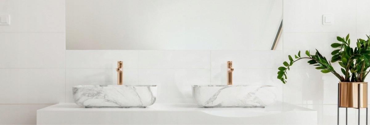 INVENA UMYWALKA NABL FLORINA INVENA TREND 51CM PROST EFEKT MARMUR BIAŁY MAT