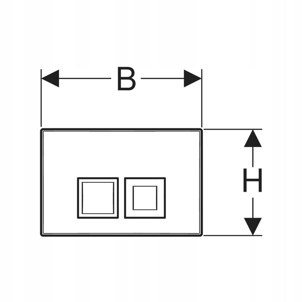 GEBERIT Przycisk uruchamiający Delta35 chrom błyszczący 115.135.21.5 48h