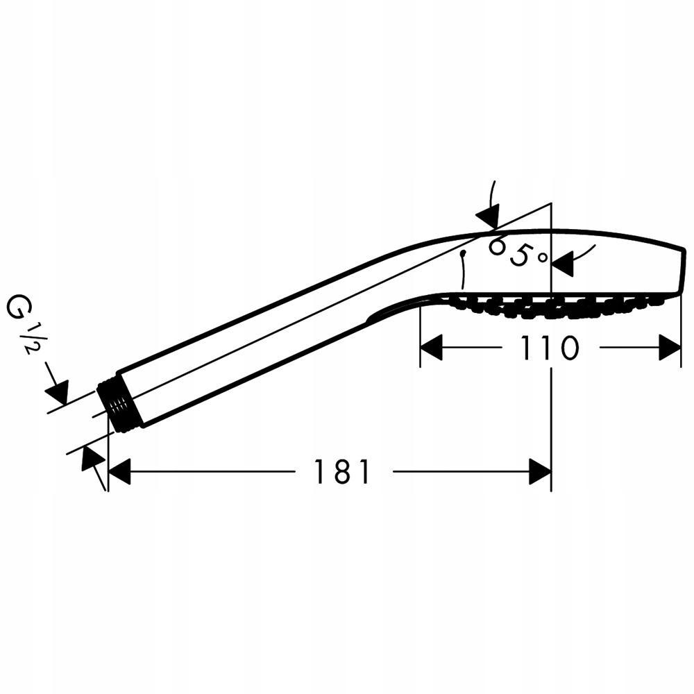 Główka prysznicowa HANSGROHE Croma Select S Vario 3jet 110 mm biała/chrom