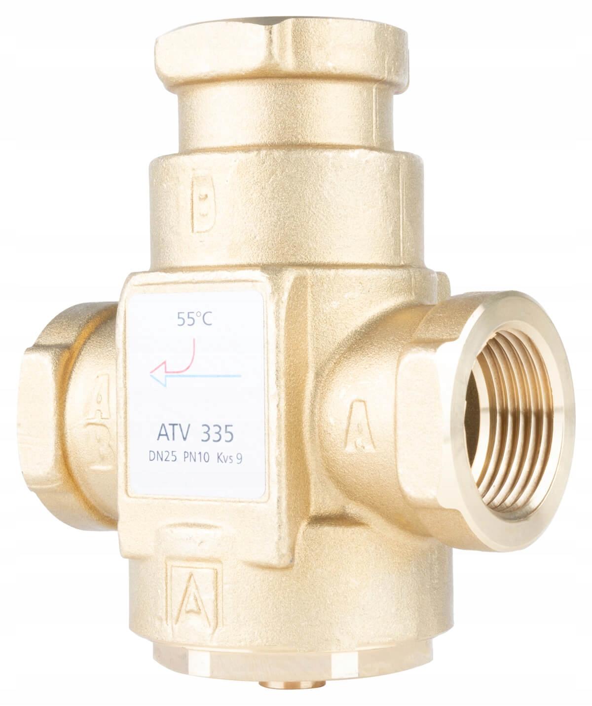 AFRISO Zawór temperaturowy ATV 335, DN25, Rp 1 cal, kvs 9, 55°C