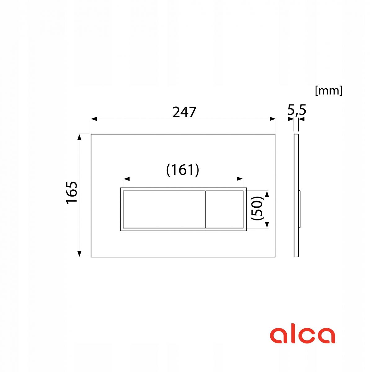 Przycisk sterujący ALCADRAIN do systemów podtynk red gold - mat