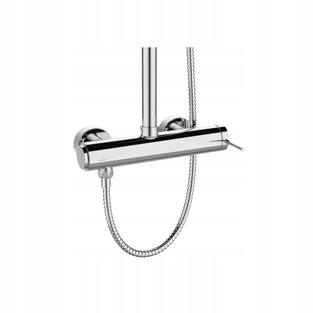 INVENA DESZCZOWNIA Z BATERIĄ NATRYSKOWĄ KALITEA INVENA TREND CHROM