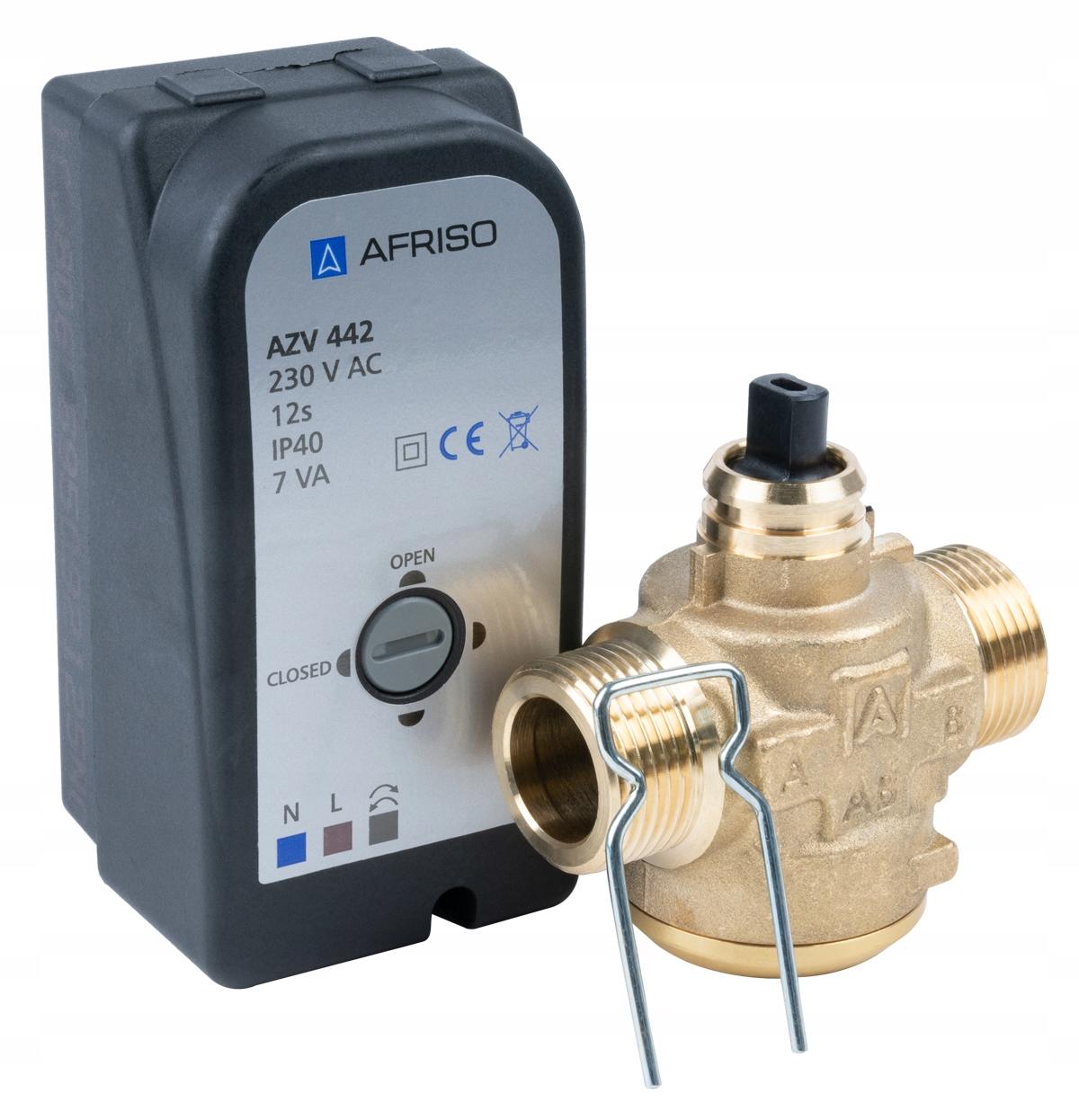 2-drogowy zawór strefowy AZV 442, DN15, G3/4 Kvs 10 m3/h, NC A