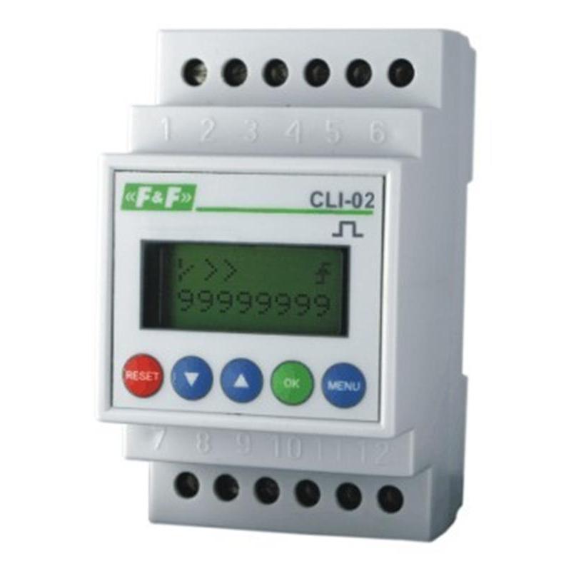 Licznik impulsów CLI-02 Licznik impulsów zasilanie 24-264V AC/DC 3 moduły