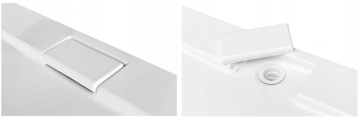 INVENA KABINA NATRYSK. PÓŁOKR.VITORIA 80X80 PROF.SATYNA SZKŁO MROŻONE