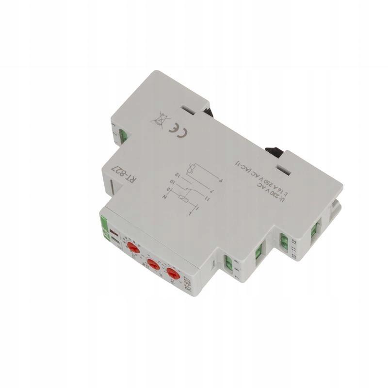 F&F Regulator temperaturyw zakresie od 0 do 99st.C, I=16A, 1moduł
