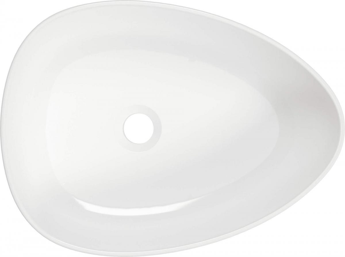DEANTE Umywalka nablatowa Alpinia, asymetryczna 47x35 cm