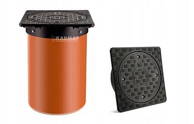 Pokrywa polipropylenowa teleskopowa klasa A15 (1,5t) DN 315mm, kwadratowa,