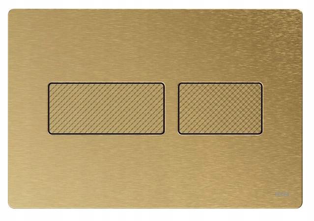 Przycisk spłukujący TECE solid podwójny do WC metalowy mosiądz szczotkowany