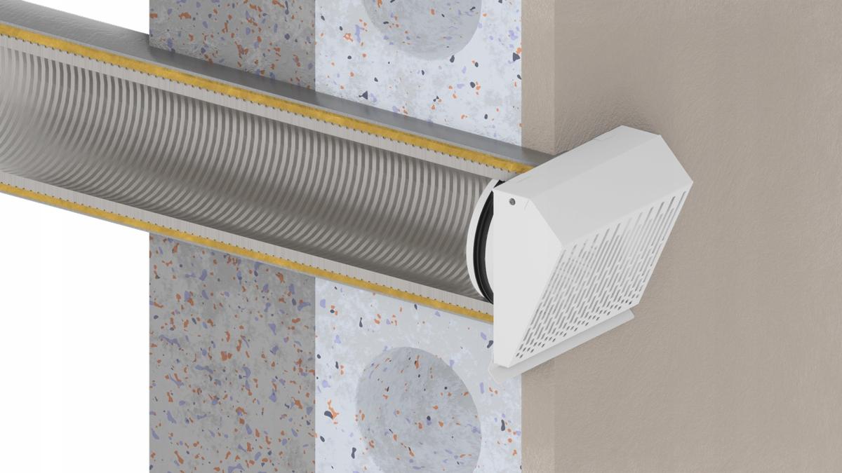 AWENTA Wyrzutnia ścienna metalowa fi160, grafitowy