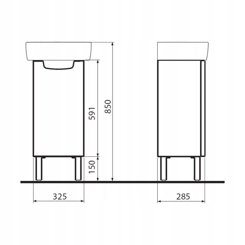 KOŁO Szafka podumywalkowa Rekord 40 cm, biała