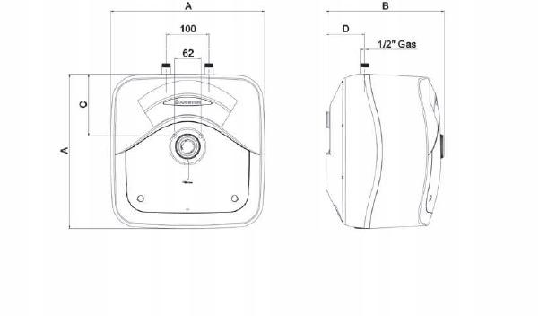 Podgrzewacz elektr. poj do montażu pod zlewem 15l ARISTON R 15U PL EU