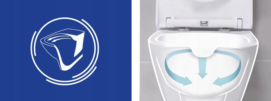 Kompakt 613 Arteco New CleanOn 3/5 l,odpływ poziomy, deska duruplastowa, wo