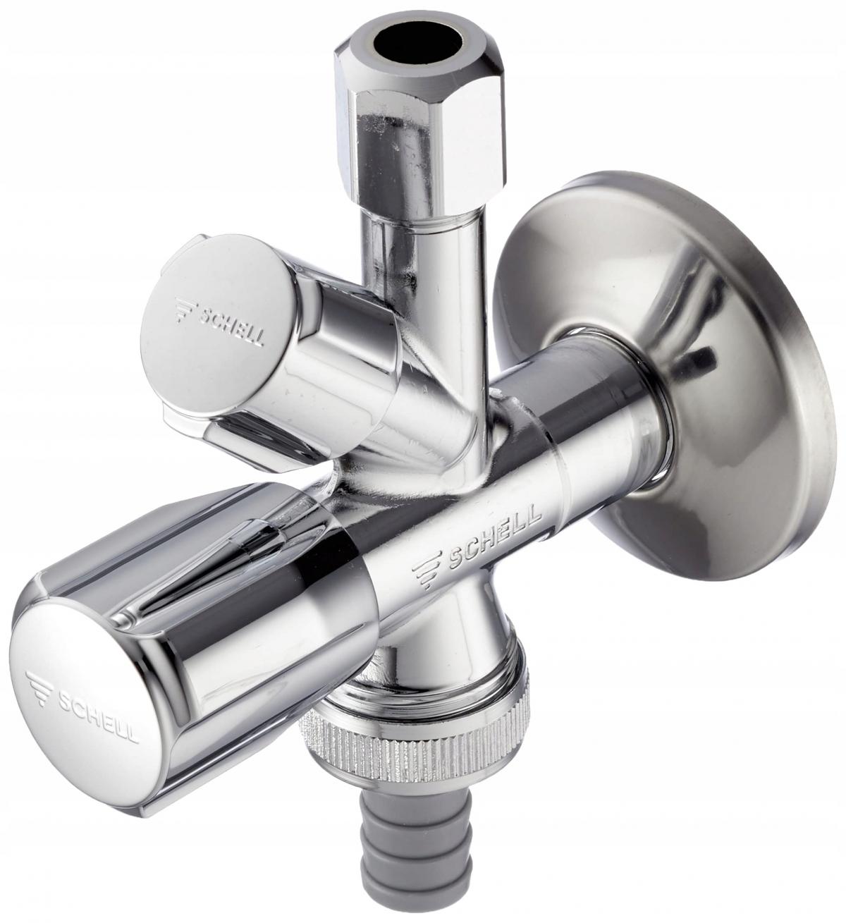 SCHELL Zawór kombinowany kątowy Comfort 1/2 chrom z BSZ,ASAG